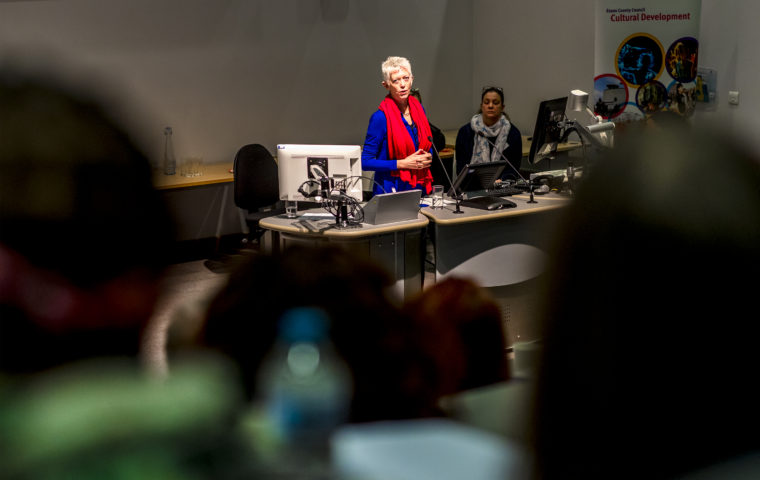 Susan Langford speaking at a conference - credit Essex County Council